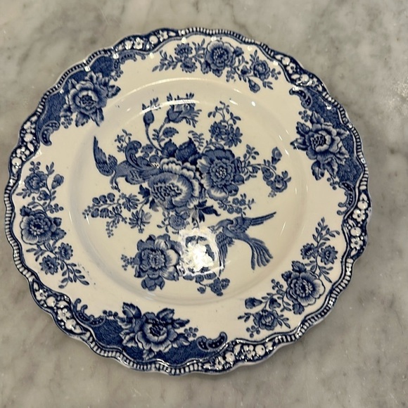 RARE 8” plate, Crown Ducal England, Bristol Blue ironware, 762055 transferware - Picture 1 of 5